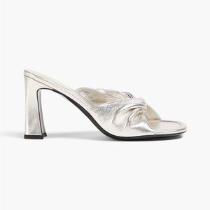 Frame Denim Silver Women's Heeled Mules: “Le Carver” Size 6